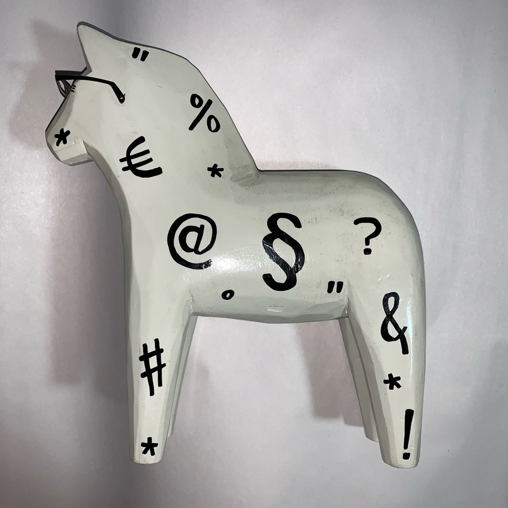 VINTAGE hand carved Swedish DALA style horse